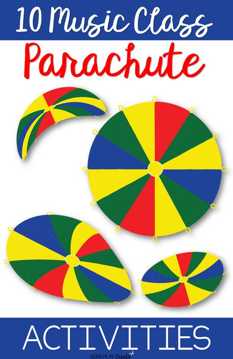 Preschool Parachute Activities, Preschool Activities Music, Music Games For The Classroom Movement Activities, Music Crafts Elementary, Pre K Music And Movement Activities, Music Games For Preschoolers, Music Games For Kids Movement Activities, Music Games Preschool, Music Themed Activities For Preschool