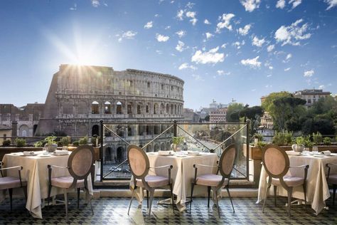 Michelin star rooftop restaurant Rome | Aroma - Palazzo Manfredi - photo 1 Visit Rome, Rome Hotels, Hotel Suite Luxury, Best Rooftop Bars, Small Luxury Hotels, Most Luxurious Hotels, Luxury Restaurant, Piazza Navona, Rooftop Restaurant