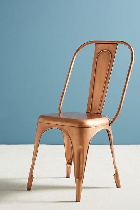 https://s7d5.scene7.com/is/image/Anthropologie/26911594_028_b3?$a15-pdp-detail-shot$&hei=900&qlt=80&fit=constrain Eclectic Dining Chairs, Spool Chair, Dining Chairs Diy, Copper Furniture, Small Living Room Chairs, Small Swivel Chair, Black And White Chair, Composite Adirondack Chairs, Blue Chairs Living Room