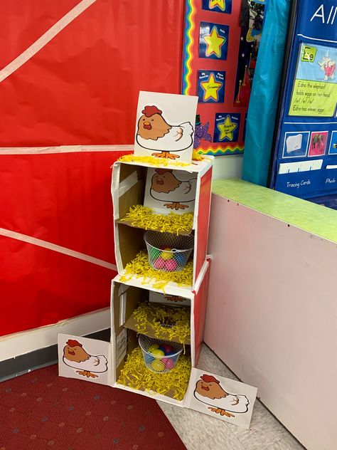 Farm Dramatic Play, Dramatic Play Diy, Dramatic Play Centers Preschool, Farm Chicken Coop, Dramatic Play Ideas, Farm Activities Preschool, Farm Week, Creative Curriculum Preschool, Preschool Farm