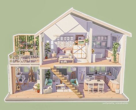 Sims 4 Loft Floor Plans, Sims4 Houses Floor Plans, Sims 4 Loft House Floor Plans, Rooms To Have In Your House, Doll House Floor Plans, Cute Sims 4 Houses Floor Plan, Dollhouse Sims 4, The Sims 4 Dollhouse, Doll House Sims 4