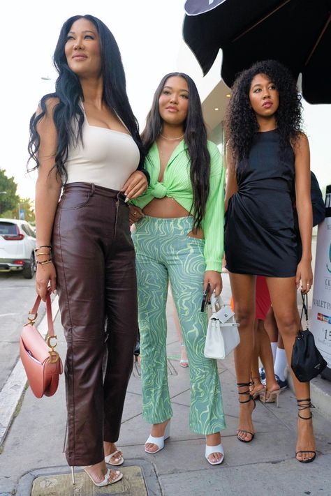 Ming Lee Simmons Pops in Neon Top, Peekaboo Pants & Wedges for Boohoo – Footwear News Aoki Lee Simmons, Kimora Lee Simmons 2000s, Ming Lee Simmons, Black Feminity, Celebrity Heels, Ming Lee, Black Presents, Russell Simmons, Scene Style