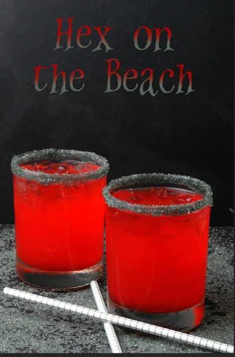 Hex on the Beach Cocktail Recipe - a flavorful, fruity cocktail with a fun magic name Beachy Cocktails, Magic Name, Wellness Fair, Fruity Mixed Drinks, Beautiful Drinks, Kid Friendly Drinks, Fruity Cocktail, Drink Names, Cherry Vodka