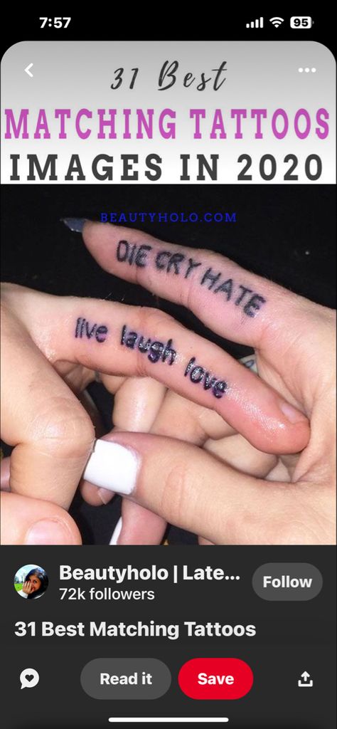 Unhinged Best Friend Tattoos, Alt Best Friend Tattoos, Silly Matching Tattoos For Best Friends, Tattoos For Two People, Matching Tattoos For Best Friends Funny, Funny Matching Tattoos For Best Friends, Matching But Not Matching Tattoos, Matching Opposite Tattoos, Goth Matching Tattoos