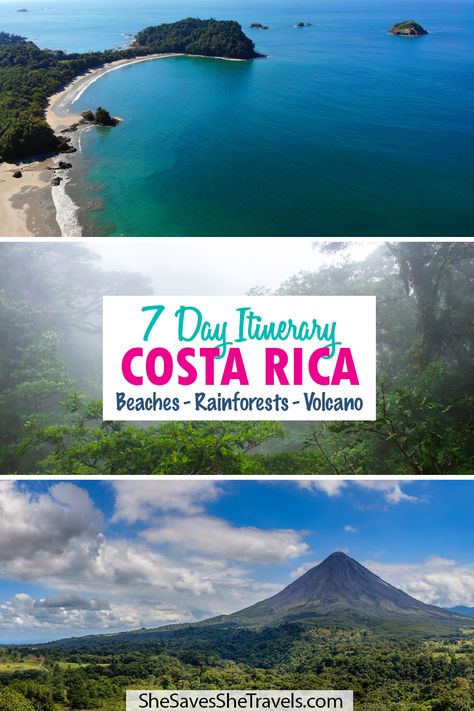 7 Days Costa Rica Itinerary: Top Sights for First Timers Costa Rica Itinerary, Costa Rico, Monteverde Costa Rica, 7 Day Itinerary, Costa Rica Travel Guide, Trip To Costa Rica, Central America Destinations, Tamarindo Costa Rica, Costa Rica Beaches