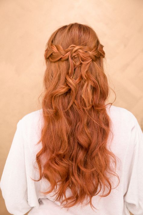 Prom Hair Strawberry Blonde, Ginger Hair Half Up Half Down, Red Hair Half Up Half Down, Ginger Half Up Half Down, Marcus Edwards, Half Up Half Down Tutorial, Brown Braids, Braid Half Up Half Down, Braided Half Up