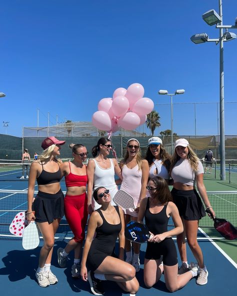 pickleball party 🌸🥒🎂 #pickeball #pickleballparty #birthdayparty #pinterestinspired #pinterestaesthetic #pinterestgirl #pinterestphoto #pink #lululemon #girlhood #amazon #newbalance #summeroutfits #workoutoutfit #pickleballoutfit #tennisoutfit Ball Outfit Women, Pickle Ball Outfit Women, Pickle Ball Outfit, Pickleball Outfit, Pickleball Party, Ball Outfit, Pink Lululemon, Working Out Outfits, Pickle Ball