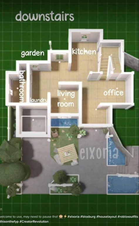 Floor Plan Bloxburg, Preppy House, House Ideas Bloxburg, Bloxburg House Ideas 2 Floor, House Decorating Ideas Apartments, Small House Layout, Simple Bedroom Design, Tiny House Layout, Diy House Plans