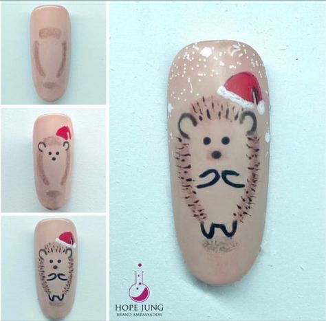 Holiday Hedgehog 🦔 ⠀⠀⠀⠀⠀⠀⠀⠀⠀ Here is an easy and fun tutorial of a cute little hedgie in a Santa hat!! 😫🥺⠀⠀⠀⠀⠀⠀⠀⠀⠀ ⠀⠀⠀⠀⠀⠀⠀⠀⠀ @lightelegancehq⠀⠀⠀⠀⠀⠀⠀⠀⠀ ⠀⠀⠀�⠀⠀⠀⠀⠀⠀ ⠀⠀⠀⠀⠀⠀⠀⠀⠀ ⠀⠀⠀⠀⠀⠀⠀⠀⠀ ⠀⠀⠀⠀⠀⠀⠀⠀⠀ ⠀⠀⠀⠀⠀⠀⠀⠀⠀⠀⠀⠀⠀⠀⠀⠀⠀ #nailtutorial #stepbystep #hedgehog #hedgehognails #lightelegancegel #lightelegance #lefaves #lerocks #holidayseason #holidaynails #christmas #christmasnails #lebuttercreams #ledesertdreams #lemightyjungle #nailart #handpainted #nailpro #lebrandambassador #whatsinsidematters #nails #nailsoftheday Hedgehog Christmas, Light Elegance, Hedgehog Art, Winter Nail Art, Art How, Christmas Nail, Nail Pro, Christmas Nail Art, Nail Tutorials