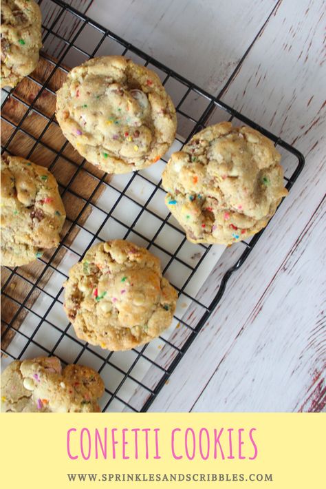 Recipe For Cookies, Cookies Sprinkles, Small Batch Cookie Recipe, Cracked Cookies, Mini Eggs Cookies, Small Batch Cookies, Confetti Cookies, Crispy Cookies, Perfect Chocolate Chip Cookies