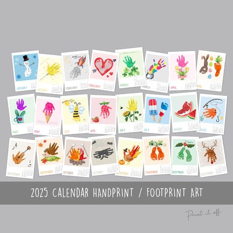 Best Sellers - Handprint And Footprint Art Made Easy – PRINT IT OFF Footprint Calendar, Handprint Calendar, Calendar Art, Calendar Craft, Keepsake Crafts, Elf Activities, Toddler Activity, Handprint Craft, Footprint Art