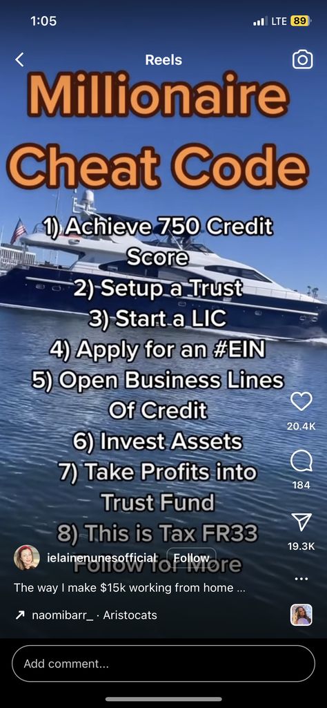 Millionaire Cheat Code, Credit Hacks, Accounting Education, Tax Time, Money Life, Ways To Get Money, Full Life, Investment Tips, Trust Fund