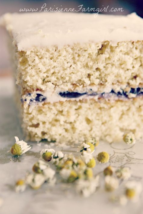 Chamomile Cake, Parisienne Farmgirl, Butter Cakes, Lavender Cake, Lavender Recipes, Cake Tips, Culinary Lavender, Flower Food, My Imagination