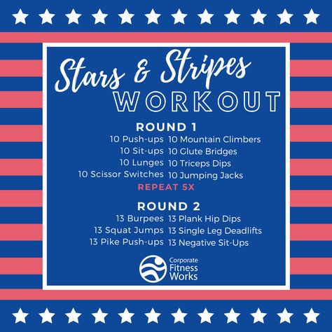 4th Of July Workout Challenge, Fourth Of July Workout, Labor Day Workout, Memorial Day Workout, Veterans Day Workout, July Workout Challenge, 4th Of July Workout, Spin Routines, July Workout