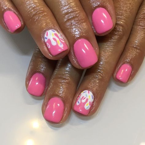 Short Ice Cream Nails, Popsicle Nails Designs, I’ve Cream Nails, Ice Cream Drip Nails, Popsicle Nail Art, Ice Cream Cone Nails, Birthday Cake Nails Design, Birthday Nails For Kids, Kids Nail Ideas