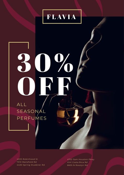 Perfumes Sale with Woman Applying Perfume — Create a Design Perfume Poster, Applying Perfume, Perfume Sale, Perfume Ad, Social Media Poster, Typography Poster Design, Cosmetic Design, Sports Graphic Design, Promotional Design