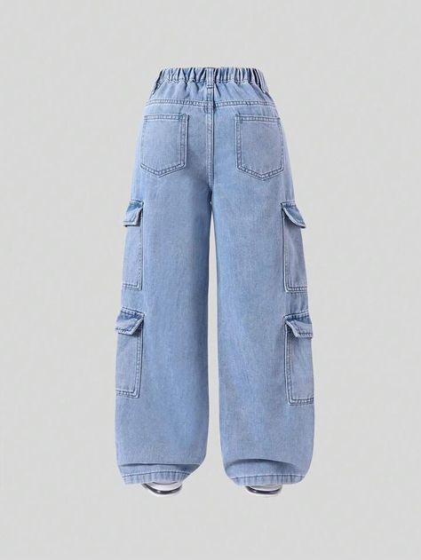 Blue high waisted jeans