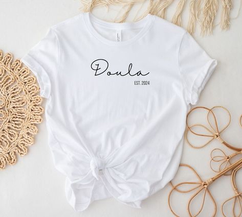 Doula Gifts, Midwife Gift, Unique Personalized Gift, Unisex Fashion, Print Making, Light Fabric, Bella Canvas, Light Colors, Unisex T Shirt