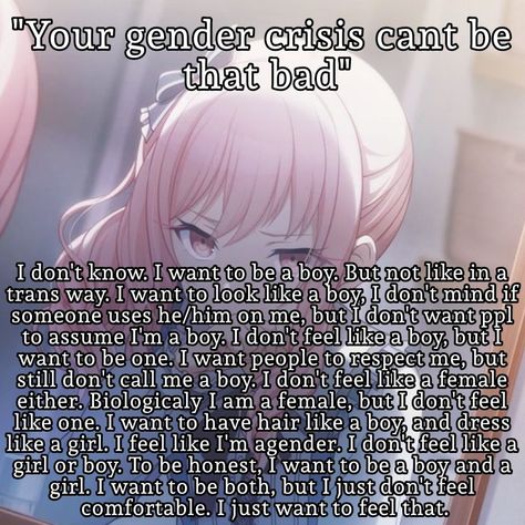 Gender Crisis Aesthetic, Gender Dysformia, Gender Crisis, How To Style Ripped Jeans, Short Jean Jacket, Jackets Vintage, Vocaloid Funny, Its Hard, Text Memes