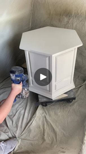 1.3M views · 5.6K reactions | DIY Cat House Furniture | Custom cat bed 🐱 from trashed furniture | By Flipped by AbbyFacebook Diy Cat House, Revamped Furniture, Old End Tables, Revamp Furniture, Cat House Diy, Diy Cat, Bluish Gray, Custom Cat, Pretty Lights