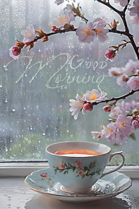 Good Morning Rain Gif, Good Morning Stormy Day, Rainy Morning Gif, Good Morning Luv, Good Morning Rain, Tea Gif, Rainy Day Quotes, Good Morning Gift, Rain Gif