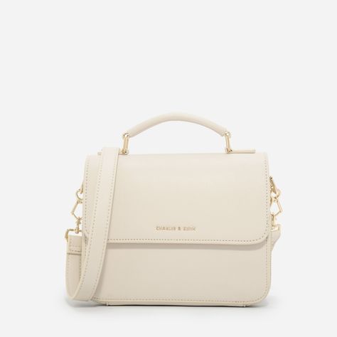 CHARLES & KEITH  Ivory Basic Front Flap Crossbody Bag Charles And Keith Bags, Charles And Keith, Bags Handmade, Ivory Tops, Shop Shoes, Charles Keith, Leather Bags Handmade, Future Life, Leather Bags