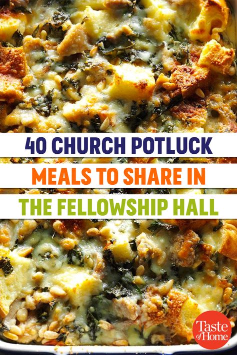 40 Church Potluck Meals to Share in the Fellowship Hall Crockpot Potluck, Meals To Share, Potluck Meals, Church Potluck Recipes, Best Potluck Dishes, Main Dish For Potluck, Summer Potluck Recipes, Easy Potluck Recipes, Fellowship Hall