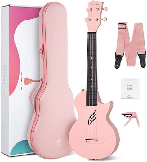 Instrument Aesthetic, Travel Ukulele, Pink Ukulele, Enya Music, Ukulele Strings, Ukulele Case, Ear Monitors, Carbon Fiber Composite, Concert Ukulele