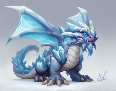 Dragon Concept Art, Stylized Dragon, Fantasia Art, Dragon Fanart, Ice Monster, Dragon Cartoon, Games Journey, Stylized Art, Game 2d