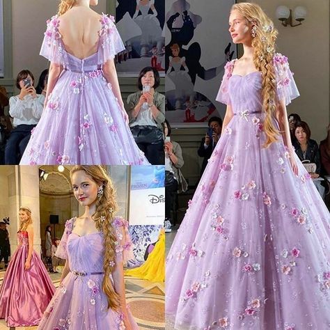 Rapunzel Wedding Theme, Rapunzel Wedding Dress, Tangled Dress, Rapunzel Outfit, Themed Prom Dresses, Rapunzel Wedding, Tangled Wedding, Disney Princess Wedding, Rapunzel Dress