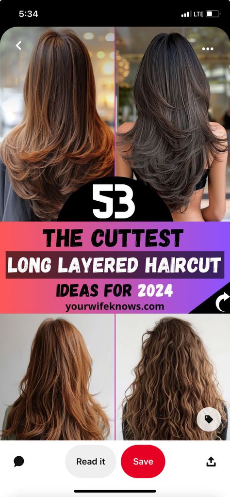 Inverted Layers Long Hair, Long Length Haircuts, Layered Thick Hair, Haircuts 2024, Women Haircuts Long, Long Hair Trends, Long Length Hair, Sleek Ponytail Hairstyles, Haircuts For Wavy Hair