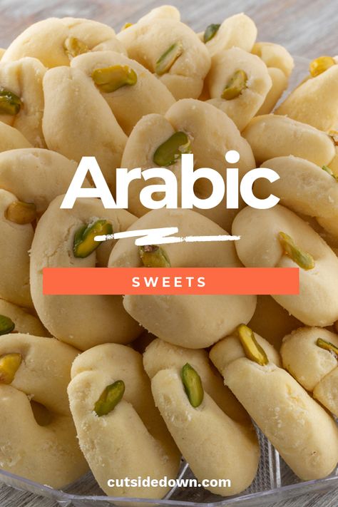 Arabic Sweets Are Tasty Treats Arabic Drinks Recipes, Authentic Arabic Recipes, Arabic Cookies Recipes, Basbousa Arabic Sweets, Jordanian Dessert Recipes, Armenian Cookies, Ghraybeh Recipe, Lebanese Cookies, Hungarian Sweets