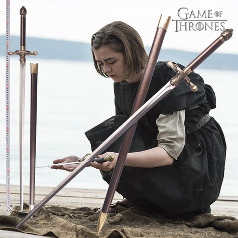 Arya Stark Needle, Arya Stark Costume, Game Of Thrones Arya Stark, Steel Home Decor, Dual Swords, Game Of Thrones Arya, Larp Props, Faceless Men, Night King