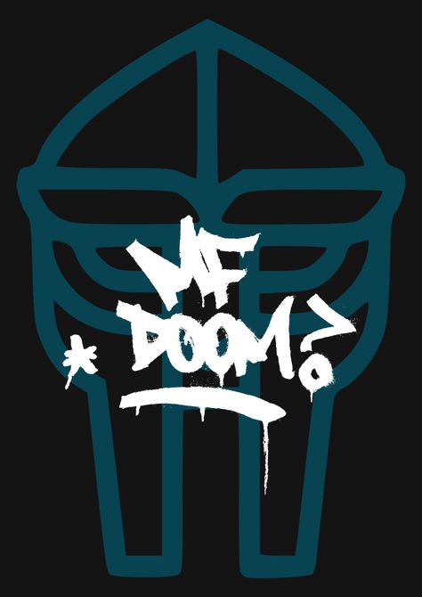 MF DOOM graffiti Mf Doom Graffiti Tag, Mf Doom Painting Easy, Mf Doom Drawing Easy, Mf Doom Mask Drawing, Mf Doom Graffiti, Doom Graffiti, Illest Villain, Mf Doom Art, Mr Doom