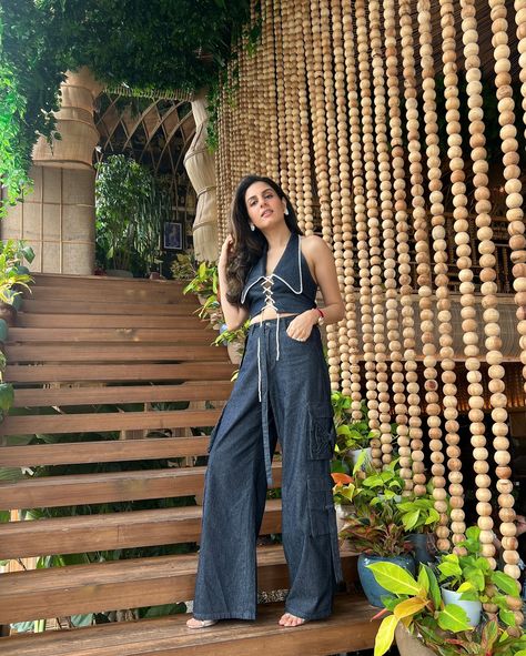 @saanchigilani in our Indigo Pearl set 🦋🥰 Shop her favourite now - limited quantities only!! Denim set, Pearl, coord set, denim cargos, denim crop top Denim Cargos, Denim Set, Coord Set, Denim Crop Top, Pearl Set, July 4, Affordable Luxury, Crop Top, Crop Tops