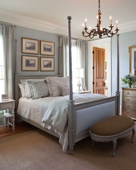 dreamy-southern-bedrooms those floors, those doors, those linens! Southern Bedrooms, Decor Ikea, Serene Bedroom, Relaxing Bedroom, Dreamy Bedrooms, Southern Home, Canopy Bed, Ikea Hacks, Southern Living