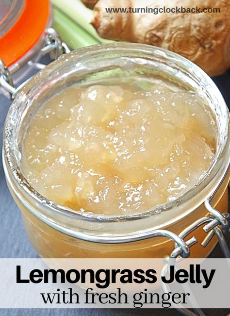 Ginger Jelly Recipe, Ginger Jelly, Lemongrass Recipes, Marmalade Recipe, Homemade Foods, Jam Recipes Homemade, Canning Jam, Homemade Jelly, Jelly Recipe