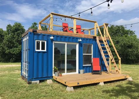 11 Shipping Container Homes You Can Buy Right Now - Off Grid World Tiny House Shipping Container, Shipping Container Sheds, Container Homes For Sale, Tiny House Big Living, Shipping Container Cabin, Container Cabin, Shipping Container House Plans, Building A Container Home, Tiny House Listings