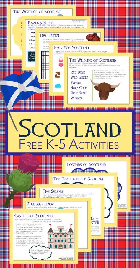 Scotland Unit Study, St Andrews Day Activities, Burns Day Activities For Kids, Burns Night Activities For Kids, Scotland School Project, Scottish Crafts Ideas, St Andrews Day Activities For Kids, Scotland Activities For Kids, Scotland Crafts For Kids