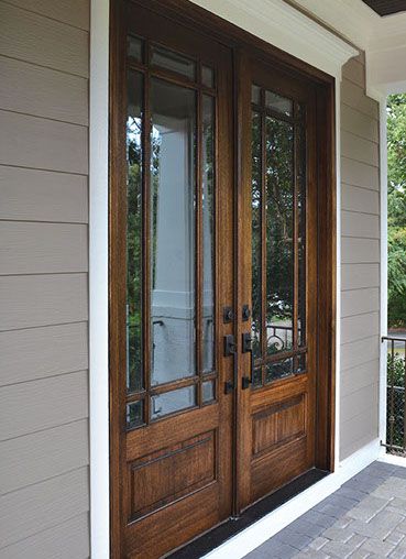 Contemporary Garage Doors, Double Front Entry Doors, Double Door Entryway, Front Door Inspiration, Double Doors Exterior, Modern Wooden Doors, Glass Garage Door, French Doors Exterior, Doors Modern