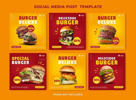 Burger Specials, Healthy Restaurant Food, Restaurant Social Media, Flyers Design, Social Media Branding Design, Fast Food Menu, Menu Design Template, Creative Advertising Design, Design Restaurant