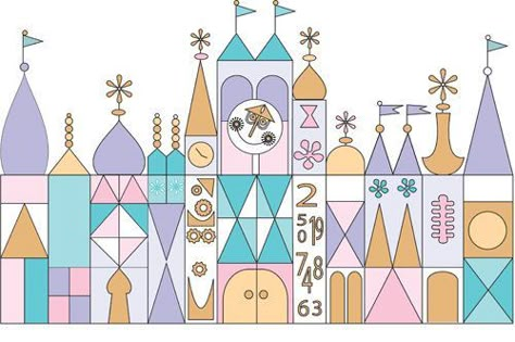 World Themed Party, Small World Disneyland, Its A Small World, It’s A Small World, Disney Quilt, Disneyland Birthday, Scrapbook Disney, It's A Small World, Disney Rooms