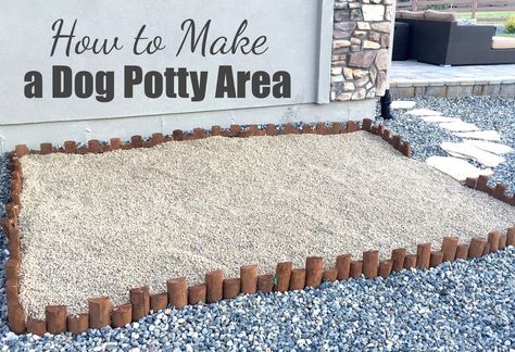 dog house hacks #doghousehacks Puppy Potty Area Outside, Outdoor Dog Litter Box Ideas, Doggie Potty Area Outdoor, Outside Puppy Area, Backyard Potty Area For Dog, Cat Potty Area, Dog And Cat Areas In House, Dog Potty Area Outside How To Build, Outdoor Potty Area For Dogs Ideas