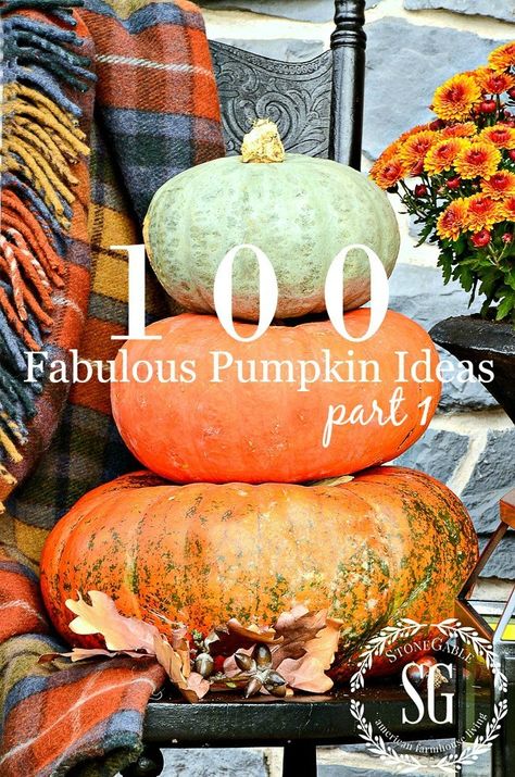 A FEW OF MY FAVORITE THINGS… THE FALL EDITION Fall Pumpkin Decor, Thanksgiving Decorations Diy, Faux Pumpkins, Stacked Pumpkins, Autumn Decorating, Pumpkin Ideas, Diy Pumpkin, Pumpkin Crafts, Fabulous Fall