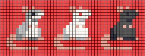 Rat Pixel Art Grid, Deer Alpha Pattern, Alpha Bead Pattern, Rat Pixel Art, Pixel Art Pattern Cute, Minecraft Alpha Pattern, Pixel Art Alpha Pattern, Mouse Pixel Art, Perler Bead Art Pattern