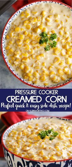 Quick Easy Side Dishes, Easy Gravy Recipe, Corn Side Dish, Creamed Corn Recipes, Cream Corn, Instant Pot Recipe, Side Dish Recipes Easy, Easy Side Dish, Holiday Side Dishes