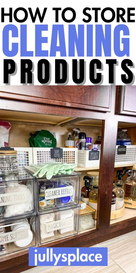 store cleaning products Cleaning Products Organization, Cleaning Supply Organization, Cleaning Product Organization, Cleaning Supply Storage, Cleaning Organization, Cleaning Supplies Organization, Cleaning Videos, Diy Home Cleaning, Cleaning Chemicals