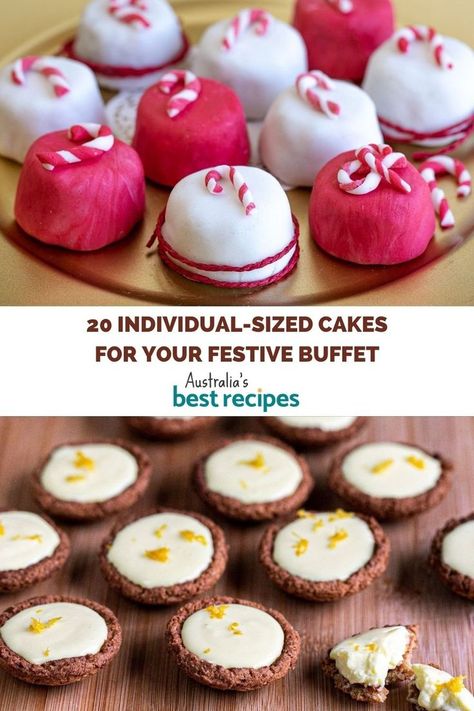 If you’re pressed for time or can’t carry a big Christmas cake all the way to mum’s house, then these super easy individual Christmas cakes are perfect for whipping up on Christmas Day! Individual Christmas Cakes, Mini Holiday Cakes, Christmas Mini Tarts, Mini Fruitcakes Christmas, Small Christmas Cake Recipe, Individual Christmas Fruit Cakes, Christmas Mini Cakes Ideas, Mini Mincemeat Tarts, Festive Buffet