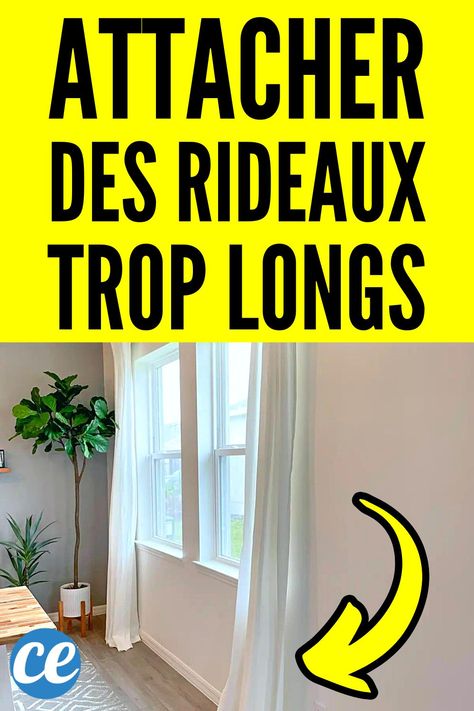 Découvrez 8 astuces faciles pour attacher vos rideaux trop longs et transformer instantanément votre espace. Des conseils pratiques pour un style impeccable ! ✨ #DécoMaison #Rideaux #AstucesDéco Rideau Diy, Guest House, Pergola, Curtains