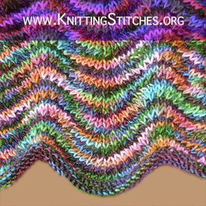 Stockinette Chevron Knitting. Single Chevron Stitch Pattern Knit Ripple Stitch, Zigzag Knitting Pattern, Chevron Scarf Knit Pattern, Zig Zag Knitting Pattern, Chevron Scarf Pattern, Herringbone Knitting Pattern, Lap Afghan, Chevron Crochet Patterns, Easy Scarf Knitting Patterns